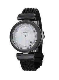 在飛比找Yahoo!奇摩拍賣優惠-CHARRIOL 瑞士夏利豪 黑色陶瓷膠帶腕錶 /AE33C
