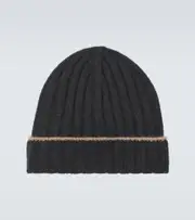 [Brunello Cucinelli] Brunello Cucinelli Ribbed-knit cashmere beanie L black