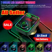 Bluetooth 5.0 Car Wireless FM Transmitter Adapter 2USB PD Charger Hands-Free PJ