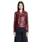 [GUCCI] Lambskin Biker Jacket Red