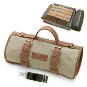 Bartender Bag (Without Tools) - Stylish, Waxed Canvas, Roll Up Traveling Bar