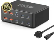 330W USB-C Charging Station 10 Port PD 100W 65W QC3.0 Fast Charger for iPhone, i
