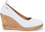 Viscata Marquesa Espadrille Canvas Wedges Spain Handmade 3 ½” Heel Women's Pumps with Breathable Organic Cotton Canvas and 100% Natural Jute Midsole for All Occasions: Casual, Work, Party