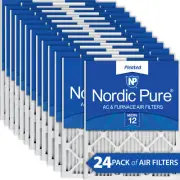 Nordic Pure 12x18x1 Pleated MERV 12 Air Filters 24 Pack