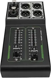 Passive Monitor Volume Controller for Studio and Home Sound System, All Metal Lossless 1 in 2 Out Accurate Stereo Volume Controller, Output Stereo Studio Controller, 10Hz to