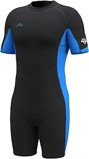 Hevto Wetsuits Men and Women 3mm Neoprene Scuba Diving Full Suits Surfing Glued and Blind Stitched Back Zip for Water Sports