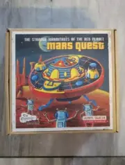 Flying Saucer Mars Quest Tin Toy Windup Space Toy Martian Attack