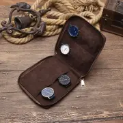 2/4 Slots Genuine Leather Watches Display StorageBox Travel Watch Organizer Case