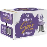 Smirnoff Vodka Cruiser Sour Grape Bottles 275mL x 24 Pack