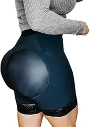 [OFFSUM] Women's Fake Butt Lifter - Sexy High Waist Hourglass Butt Lifter Shapewear Fake Ass Hip Enhancer Waist Trainer Lace Jacquard Push Up Underwear