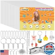 Bouiexye 156 Pcs Heat Shrink Plastic Sheet Shrinky Art Kit 30 Pcs Shrink Pape