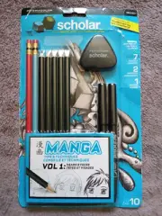 Prismacolor Scholar Manga Drawing Set, 10-Piece Pencil and Marker Manga Kit