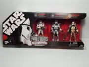 Star Wars Evolutions Clone Trooper to Stormtrooper Action Figure 3Pk 2007 DSCL