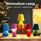 Flocking Bedside Touch Control Table Lamps Colorful Statue Light