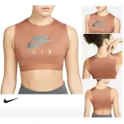 Nike Sports Bra Womens XS Mineral Clay Air Dri Fit Swoosh Sports Bra NEW