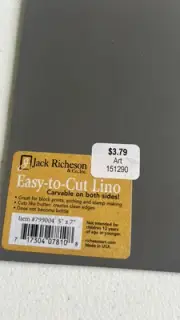 Richeson Easy To Cut Unmounted Linoleum 5X7" Sheet