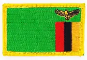 ZAMBIA ZAMBIAN FLAG PATCHES backpack PATCH BADGE IRON ON NEW EMBROIDERED
