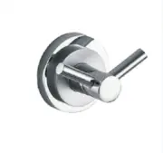Azzura CIRQUE Double Round Chrome Solid Brass Robe Hook Wall Mounted