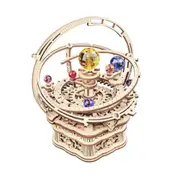 Robotime Starry Night Orrery Mechanical Music Box 3D Wooden Puzzle DIY Assemble AMK51