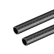 Carbon Fiber Round Tube 10x8x500mm 3K Roll Wrapped Matt for RC Airplane 2Pcs