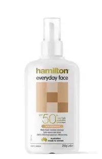 在飛比找Yahoo!奇摩拍賣優惠-澳洲直送-Hamilton臉部保濕防曬乳SPF50+ 200