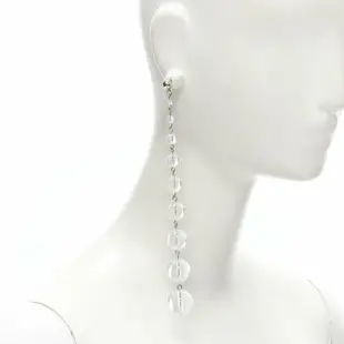 [二手] new OSCAR DE LA RENTA clear enamel acrylic ball drop statement earrings