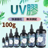 在飛比找momo購物網優惠-【威富登】台灣現貨 UV膠 100g UV膠水 水晶滴膠 固