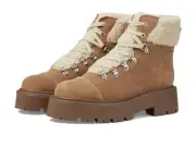 Steve Madden Women's Reyen Combat Boot Oatmeal Suede Size 7 1/2