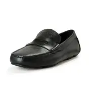 Salvatore Ferragamo Men's "Newton" Logo Leather Loafers Shoes US 7EEE IT 40EEE
