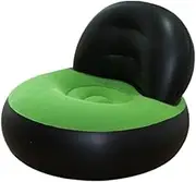 Inflatable Sofa Inflatable Leisure Chair Lounger Lazy Sofa with Backrest for Travel Outdoor Activities Gaming Home Festivals, Black Green, as described