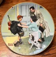 1990 KNOWLES NORMAN ROCKWELL "HOME FROM CAMP" #2 Coming Of Age W/COA NIB.