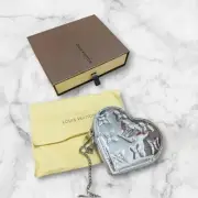 Louis Vuitton, Coin Wallet, Portemonnaie Coeur, Monogram, Silver, Heart, New