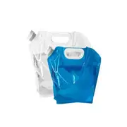 Catzon 5L 10L Premium Collapsible Water Container Bag BPA Free Food Grade Clear Plastic Storage Jug-Blue White