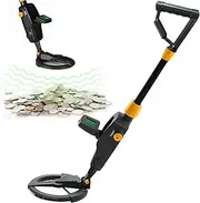 Metal Detector for Kids High Accuracy Adjustable Waterproof Metal Detector with LCD Display Search Coil for Detecting Gold Sliver Rings Jewelry (Black)
