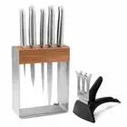 Furi Pro Stainless Steel 7 Piece Knife Block Set - 7pc Japanese Stainless Steel