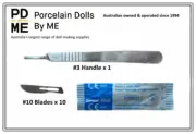Scalpel Blades #10 (sealed and sterile) x 10, and Handle 1 x # 3