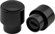 [Musiclily] Pro Inch Size Guitar Telecaster Barrel Switch Tips 3-Way Pickup Selector Switch Knobs for USA Fender Tele Style, Black (Set of 2)
