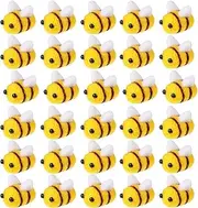 Yitaocity 10Pcs Wool Felt Bee Craft Balls Bee Bumble Bee Craft Supplies for Gender Reveal Party Nursery Tent Christmas Clothing Halloween Costume Hat Decoration DIY and Handmade Crafts