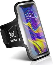 Tribe AB66 Water Resistant Sports Armband with Key Holder for iPhone 8 Plus 7 Plus 6 Plus 6S Plus (5.5-Inch) Galaxy S6/S5 Note 4 Bundle with Screen Protector