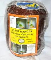 Macrame Cord ~ 100% Polyolefin ~ 100 Yds ~ Brown 6MM ~ Plant Hanger Instructions