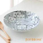 【JUST HOME】日本製滿版貓陶瓷8吋湯盤(日本製 盤 深盤 湯盤)