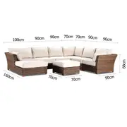 Coco Lounge - Package C - Huge Modular Corner Chaise Lounge - Outdoor Wicker Lounges