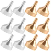 12 Pcs Metal Funnel Mini Perfume Small for Decanting Filling Bottles