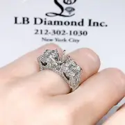 SEMI MOUNT ENGAGEMENT RING ROUND & BAGUETTE DIAMONDS 1.41 CT IN 18 K WHITE GOLD