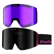 Powster Ski Goggles Snow OTG Snowboard Goggles Magnetic Interchangeable Lens ...