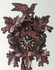Hones 1 Day German Black Forest Cuckoo Clock 14" With 3 Birds