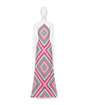geometric-print maxi dress IT40 Pink