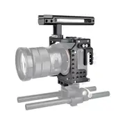 Handle Video Camera Cage Stabilizer For Sony A7K / A72 / A73 / A7S2 / A7R3 / A7R2 / A7X Black