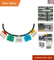 2-3/4” Nylon Zip Tie Tags with Printable Labels - 100pcs for Efficient Marking