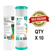 BULK BUY | Water Filters 10+10 | 1 Micron Carbon + 0.5 Mic Sediment (2-0,4-6CTO)